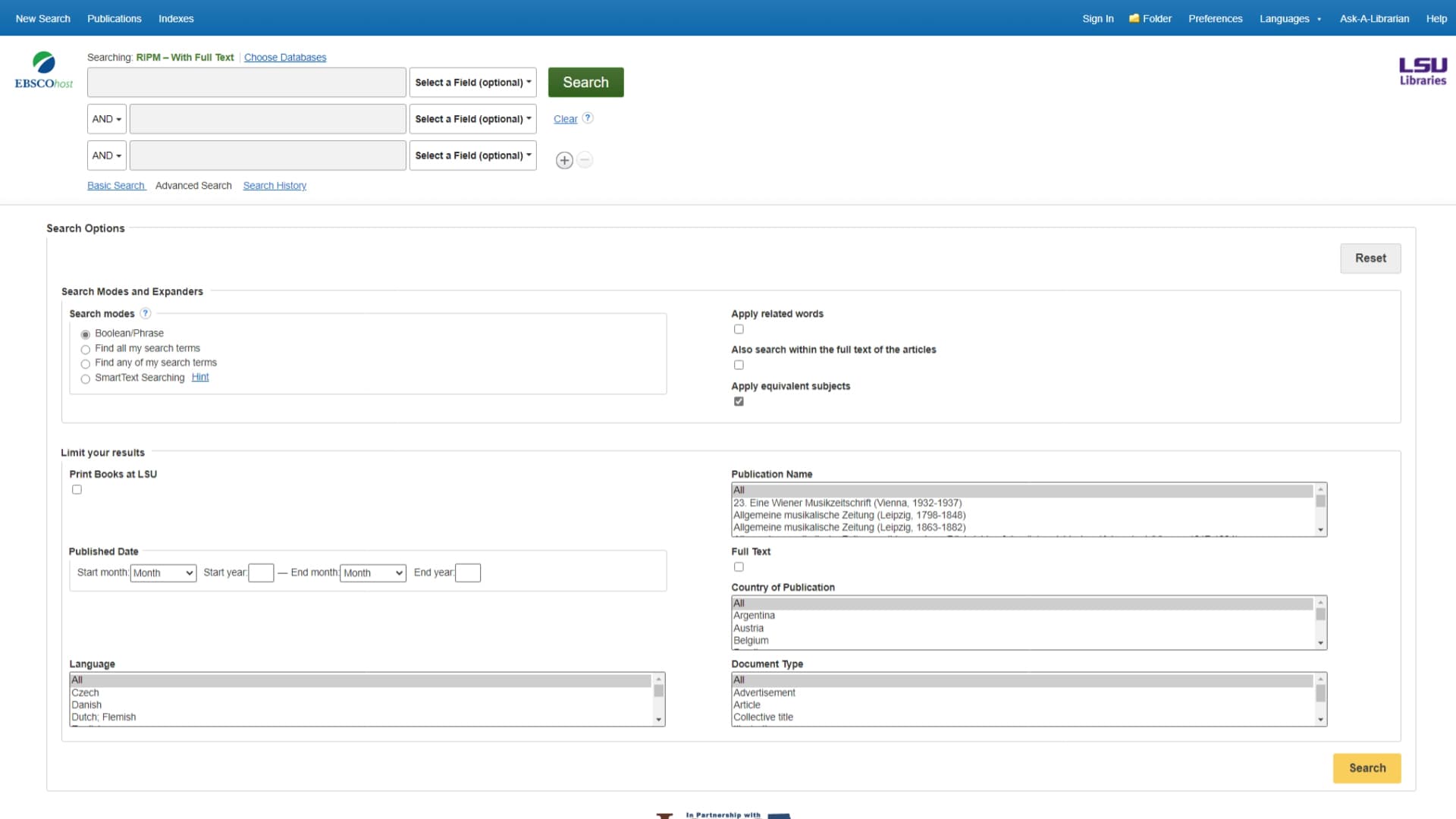 RIPM Retrospective Index Homepage