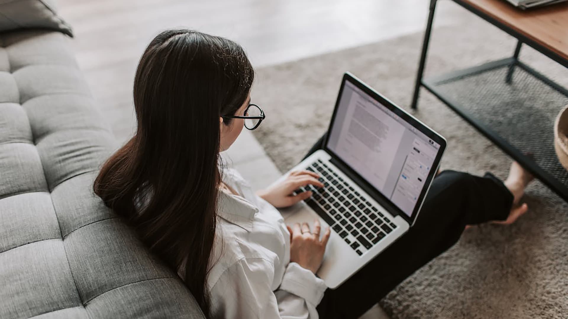 Person using laptop