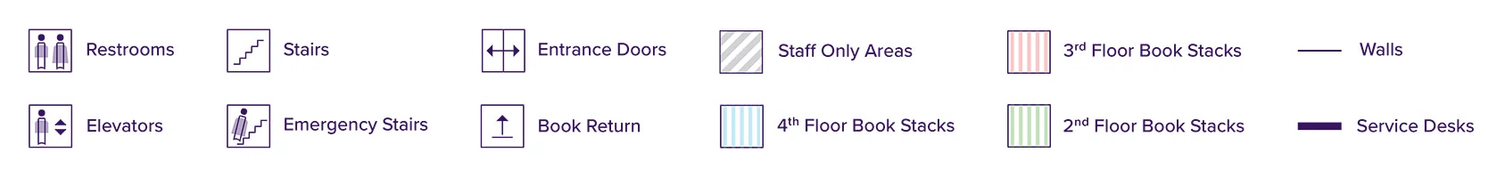 Main Library Map Legend
