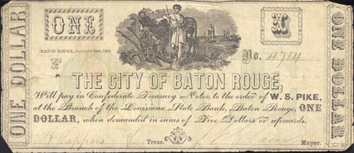 Baton Rouge One Dollar Bill